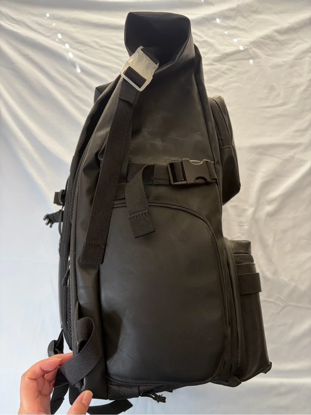 RVCA Zak Noyle Black Backpack III with Front Pockets NWT Bag Travel Camera